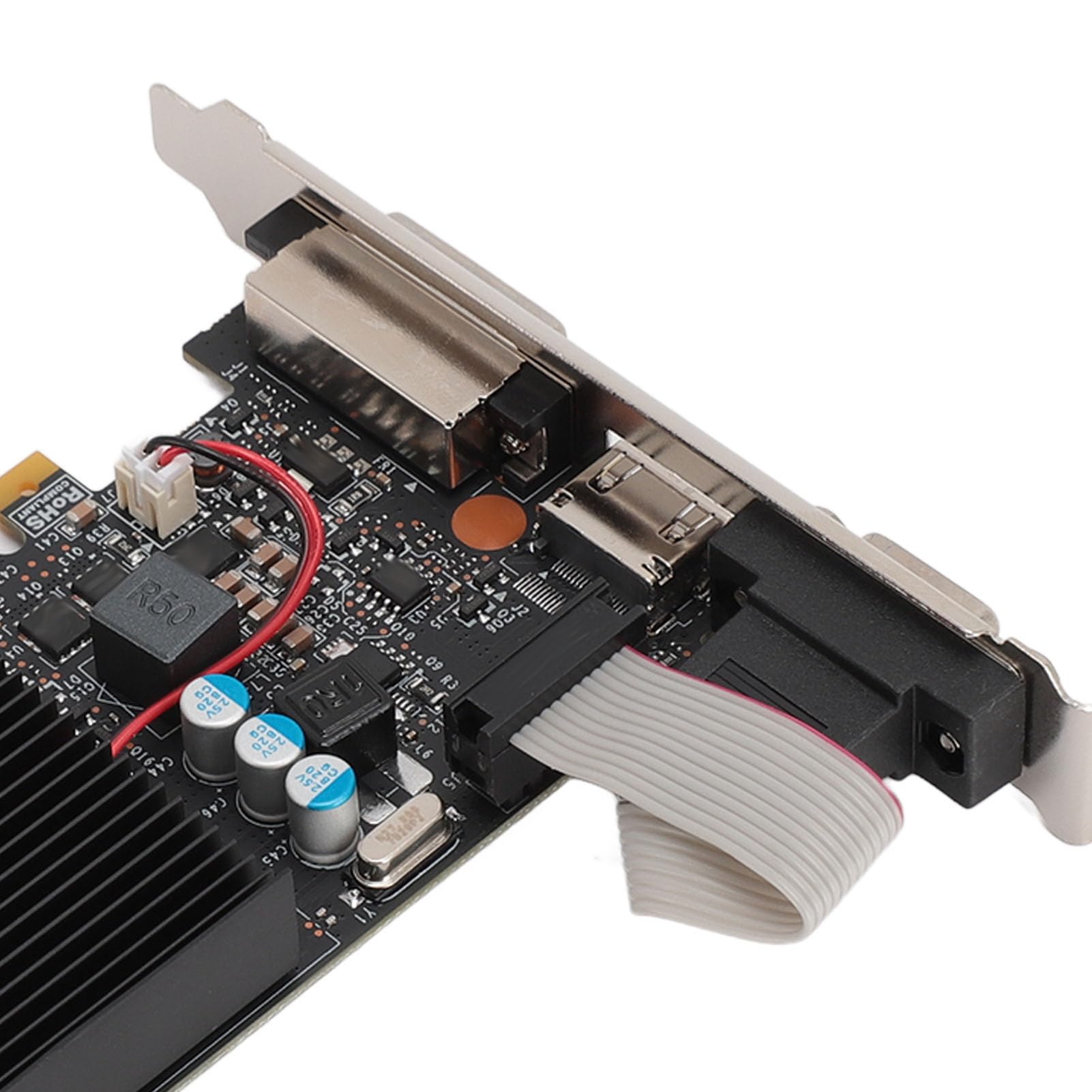 ASHATA GT 730 2GB DDR3 64Bit Low Profile Graphics Card with Fan - DirectX 12 PCIe Gaming Video Card for Desktop PC - Supports 2560x1600 Resolution & AMD - Ideal for Gaming, Video Editing, and Home Theater PCs