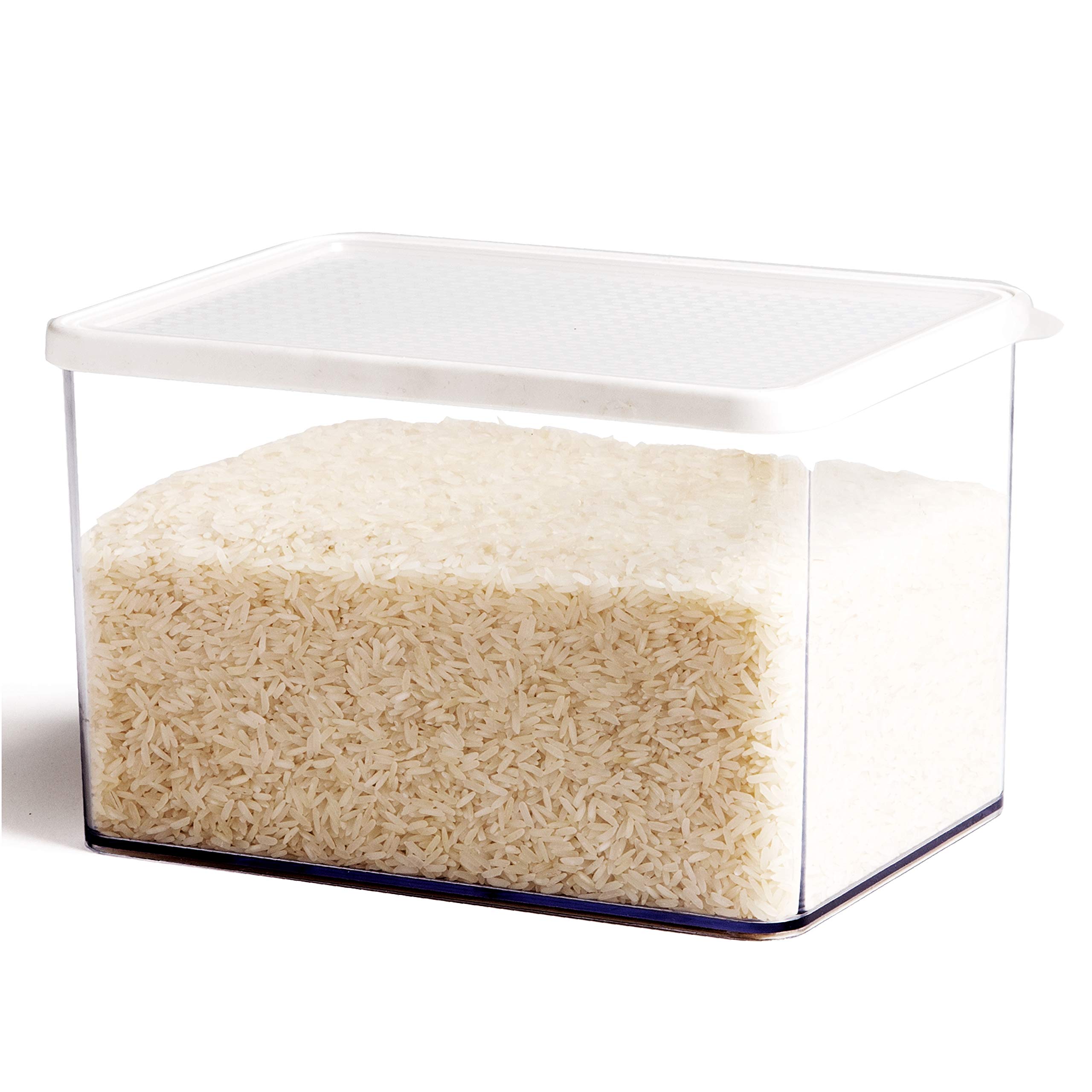 BINO Airtight Food Storage Containers with Lids - 12 Pack (3.6 Qt/3.84 Liter, White) | BPA-Free Pantry Organization Containers for Kitchen, Cereal, Flour, Sugar & Dry Food Storage | THE SNAP COLLECTION