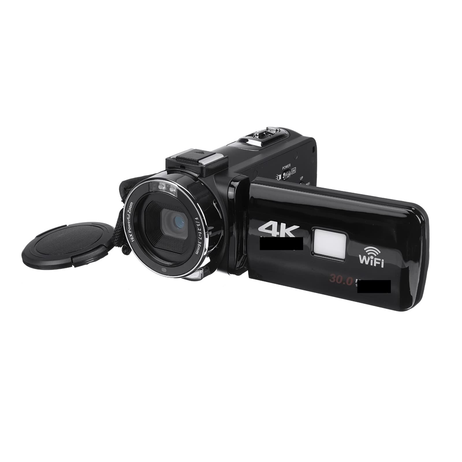 BODORME 30MP 4K HD Professional Vlog Camera with Night Vision, Touch Screen & 18X Digital Zoom - Perfect for YouTube Vlogging, Travel Videos, and Low-Light Photography (Includes Microphone Lens)