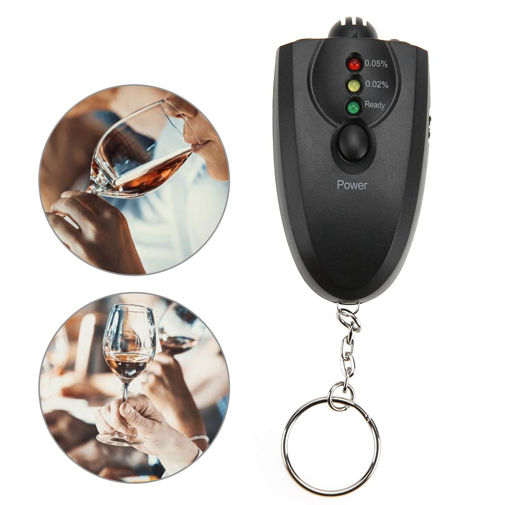 Professional Keychain Breathalyzer - High Accuracy Portable Alcohol Tester with LED Display | Perfect for Personal Safety, Workplace Testing & Nightlife Scenes