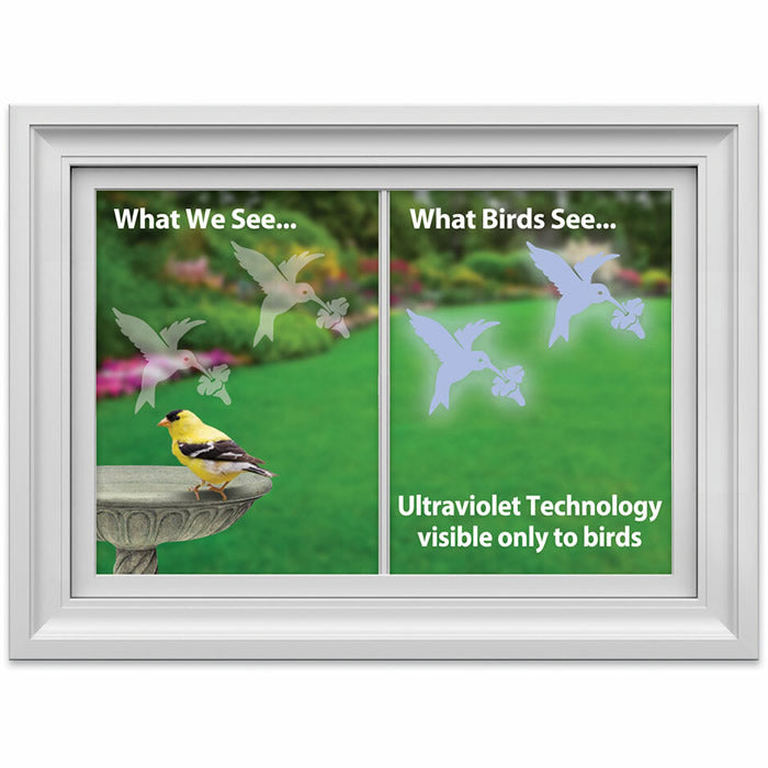 Hummingbird WindowAlert Decals - Prevent Bird Collisions with UV Reflective Stickers for Windows | Perfect for Home, Office & Garden Bird Safety