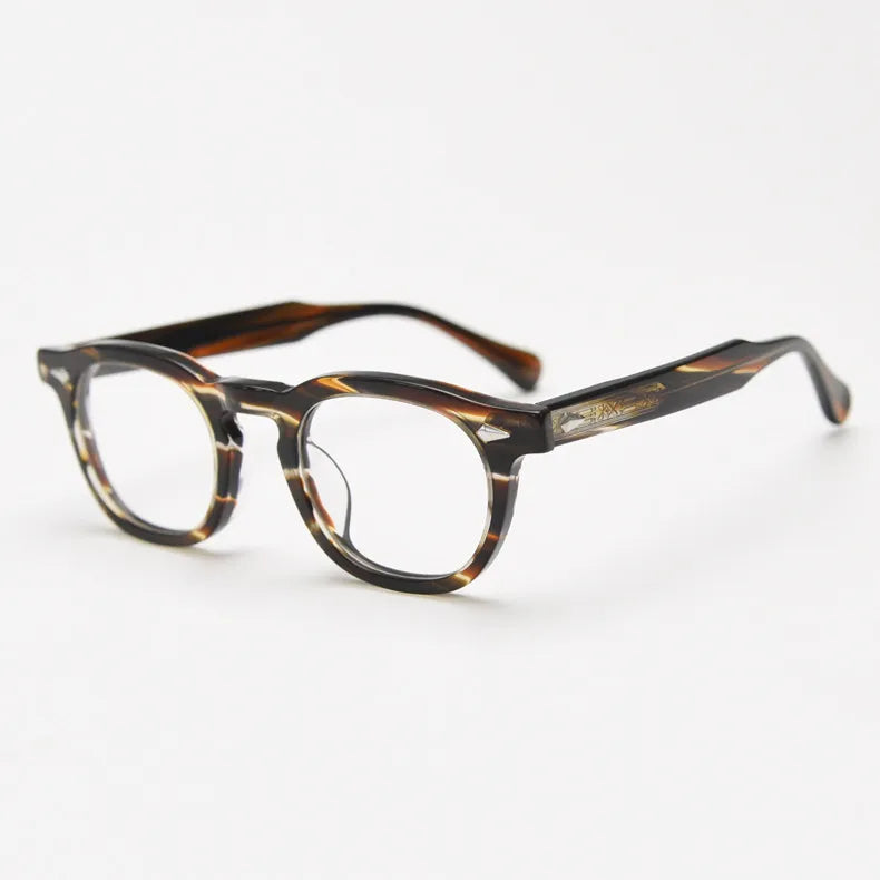 CCspace Unisex Full Rim Square Acetate Eyeglasses 56838 - Stylish & Durable Acetate Frame Glasses for Men & Women - Perfect for Reading, Work, and Everyday Fashion