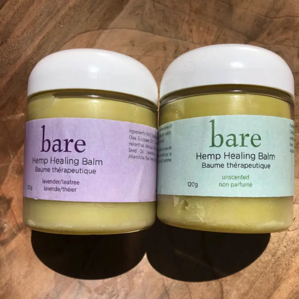 Bare Organics Hemp Healing Balm for Skin Repair - Unscented 50g - Organic Hemp Balm for Dry Skin, Eczema & Minor Cuts - Perfect for Daily Skincare & First Aid