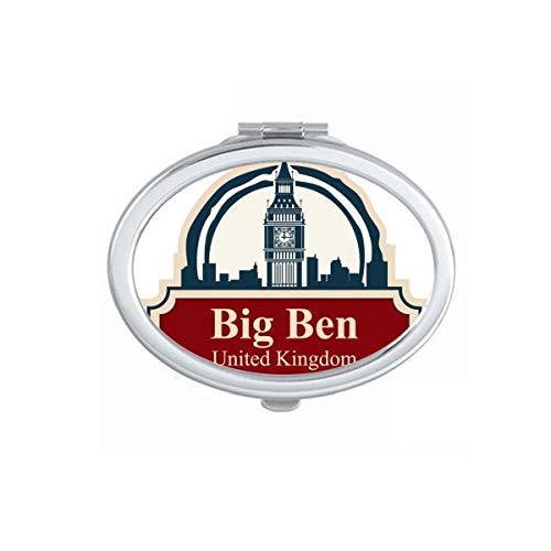 DIYthinker UK London Big Ben Double-Sided Portable Folding Mirror - Compact Travel Makeup Mirror for Home, Office & On-the-Go Touch Ups