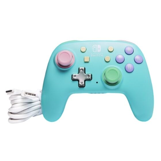 PowerA Nano Enhanced Wireless Controller for Nintendo Switch - Spring Dream, Compact & Portable Gamepad for Travel, Gaming On-The-Go & Multiplayer Sessions