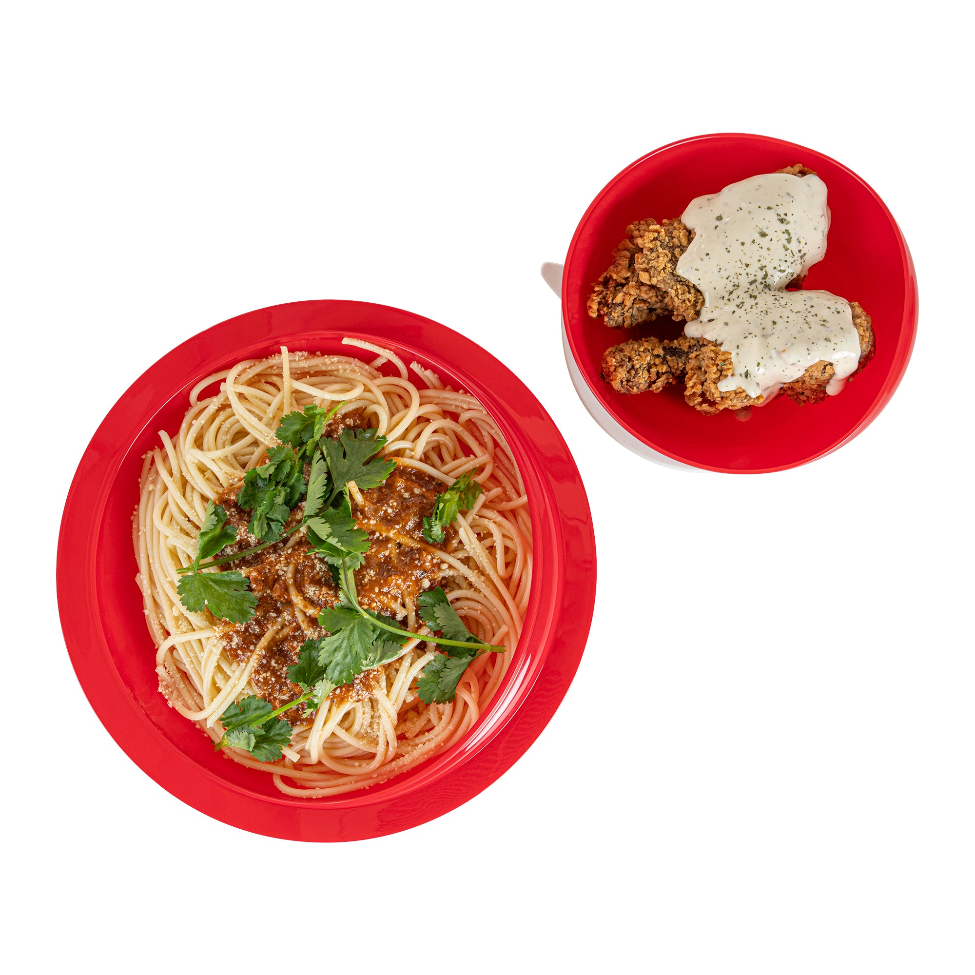 Adapt Tek Red Plastic 2-Piece Scoop Plate & Bowl Set with Spillproof Design & Suction Base - Includes 1 Plate & 1 Bowl for Toddlers - Perfect for Baby Feeding, Travel & Mess-Free Meals