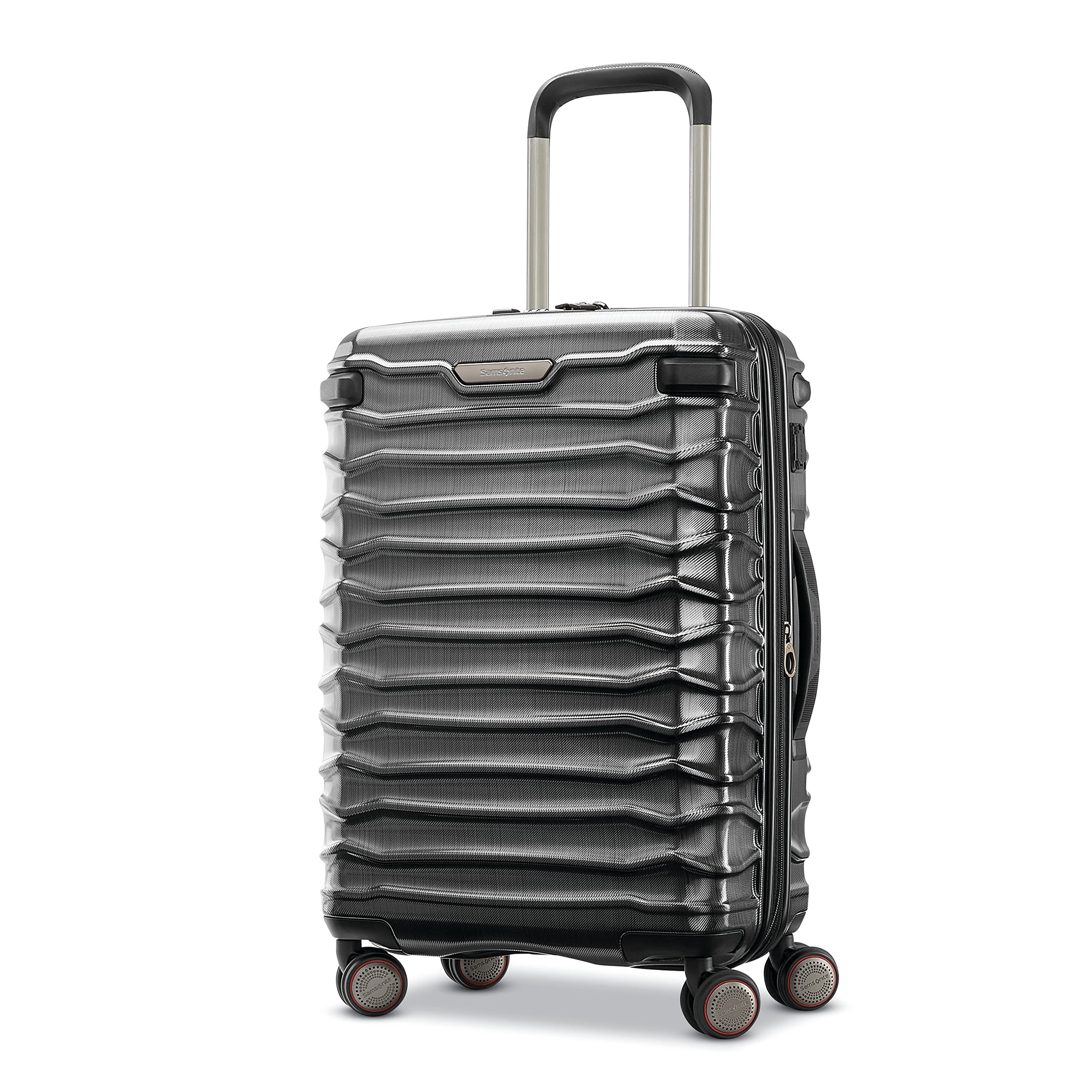 Samsonite Stryde 2 Hardside Expandable Luggage with Double Spinner Wheels | Carry On Spinner Suitcase | Brushed Graphite | Perfect for Business Travel & Weekend Getaways