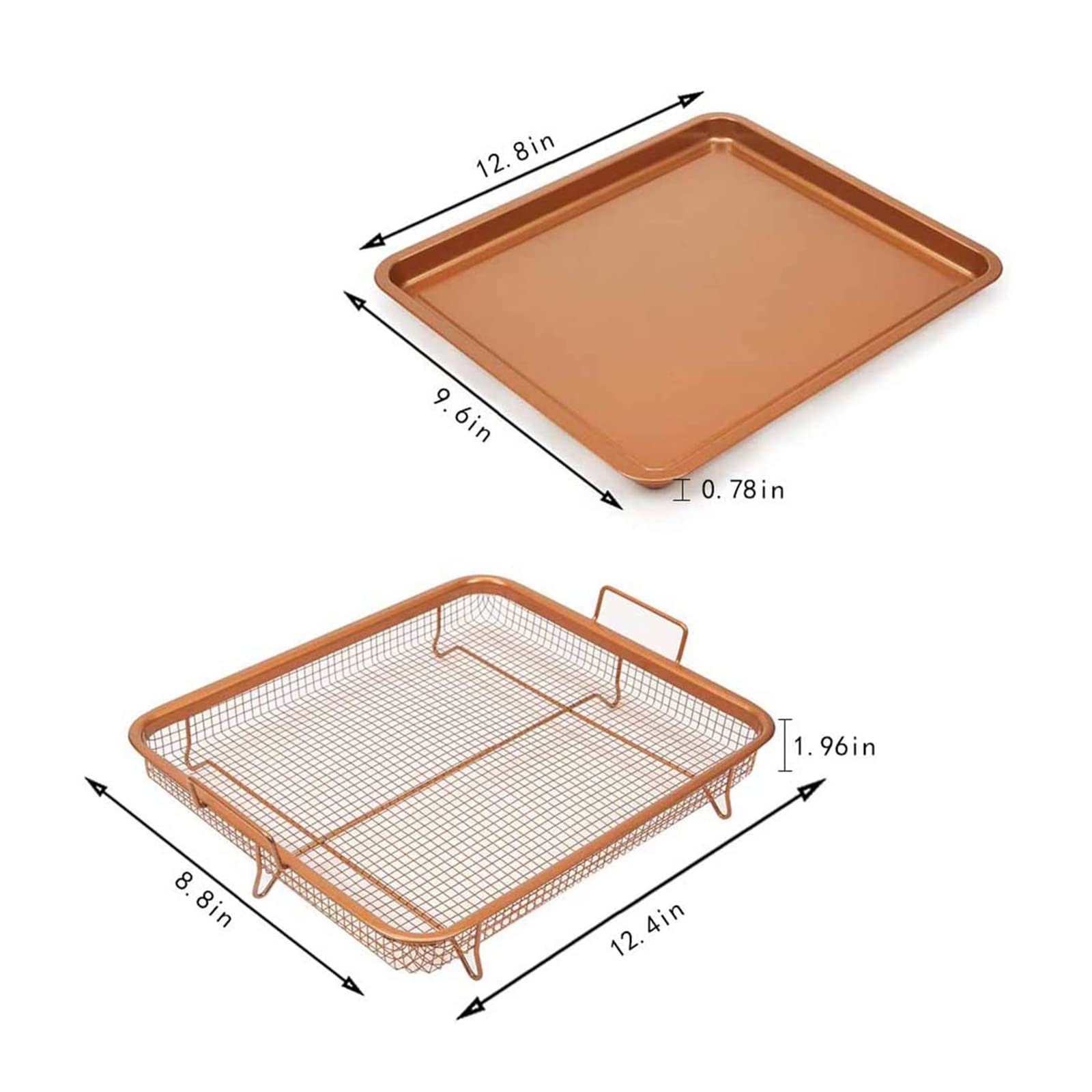 DODY Nonstick Oven Crisper Tray & Air Fryer Basket Set - 1 Piece Baking Pan for French Fries, Frozen Foods & Healthy Cooking | Perfect for Air Fryers, Toaster Ovens & Home Kitchen Use