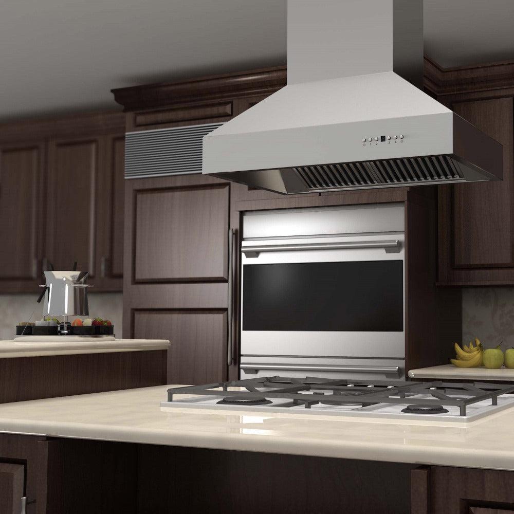 ZLINE 697i 304 Stainless Steel Outdoor Approved Island Mount Range Hood - Powerful Ventilation for Outdoor Kitchens & BBQ Areas
