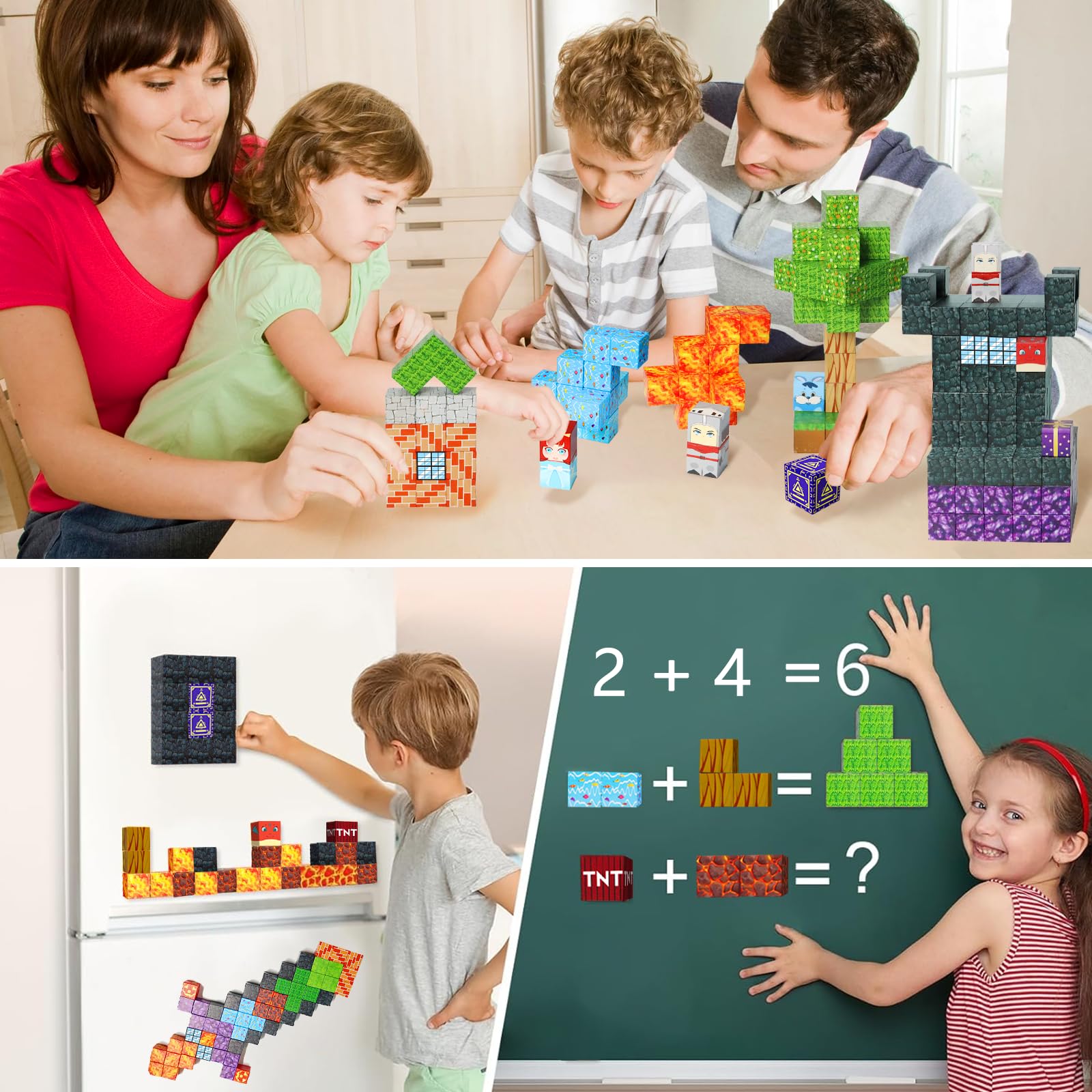 100PCS 1-Inch Magnetic Building Blocks - STEM Educational Toys for Kids Ages 3+ | Creative Construction Set for Boys & Girls | Perfect for Christmas, Birthday Gifts & Classroom Learning Activities | Sensory Play & Brain Development Toy