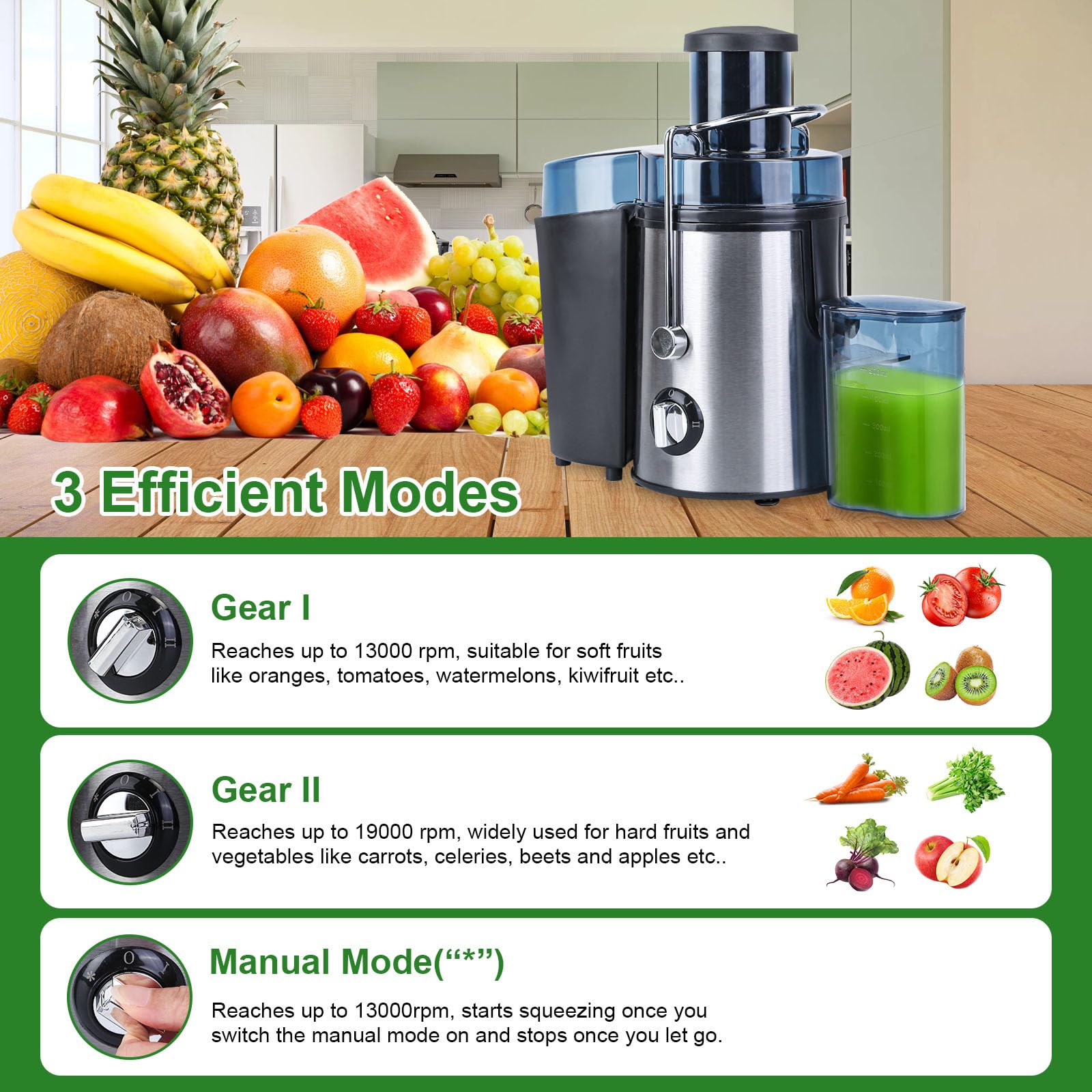 1000W High-Speed Centrifugal Juicer Extractor - Wide 2.6