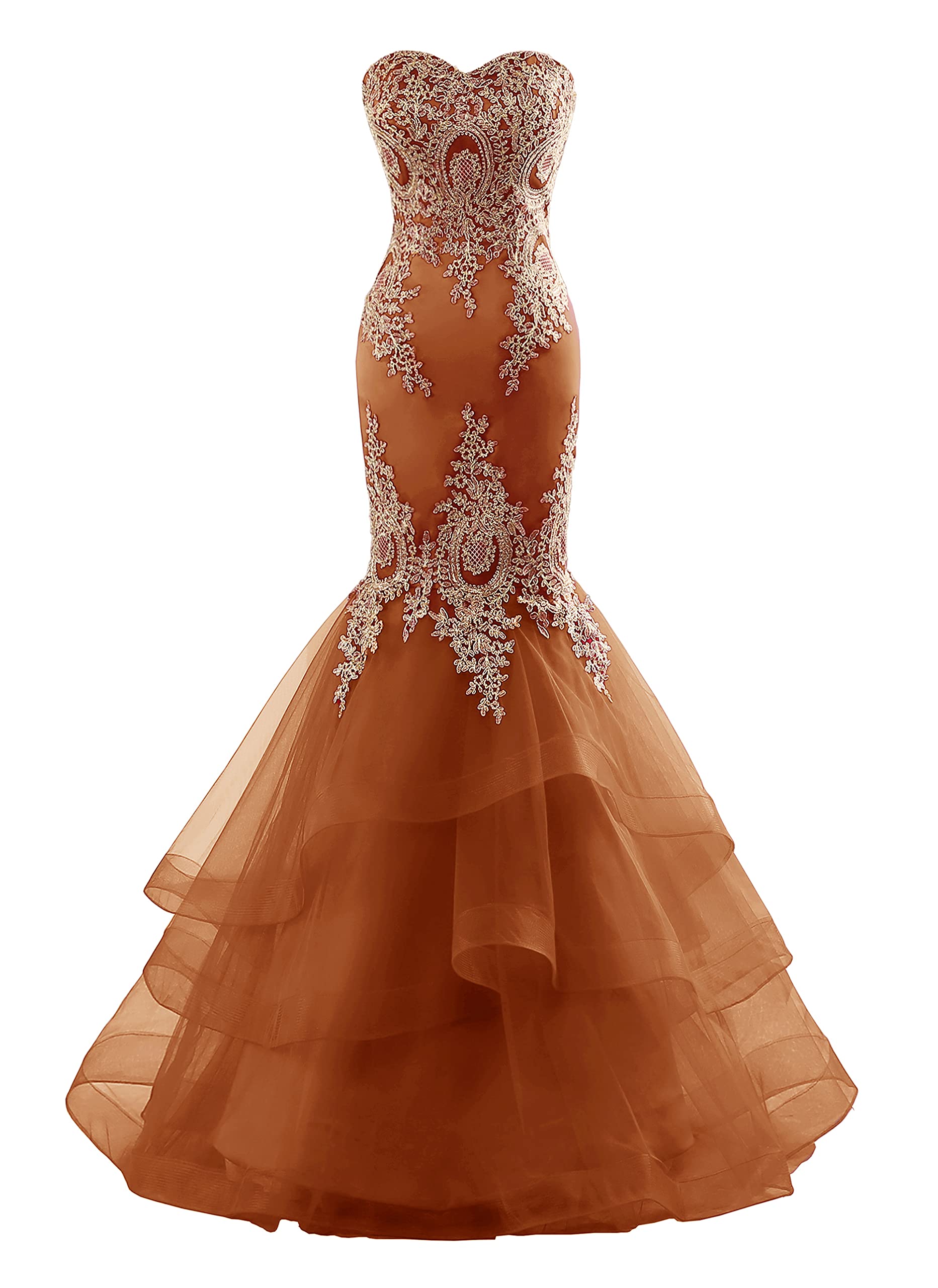 Elegant Mermaid Tulle Prom Dresses 2023 with Lace Appliques - Women's Formal Evening Gowns for Wedding, Party & Bridal Events | Perfect for Prom Night, Homecoming & Special Occasions