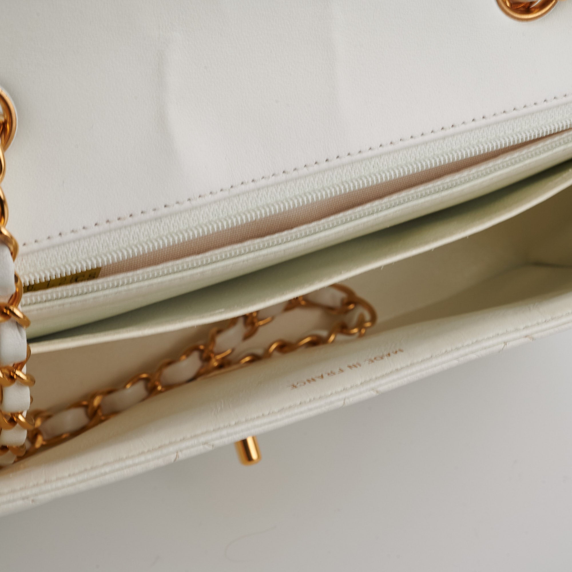Chanel Vintage Quilted Flap Bag in White with 24K Gold Hardware - Perfect for Luxury Fashion & Special Occasions