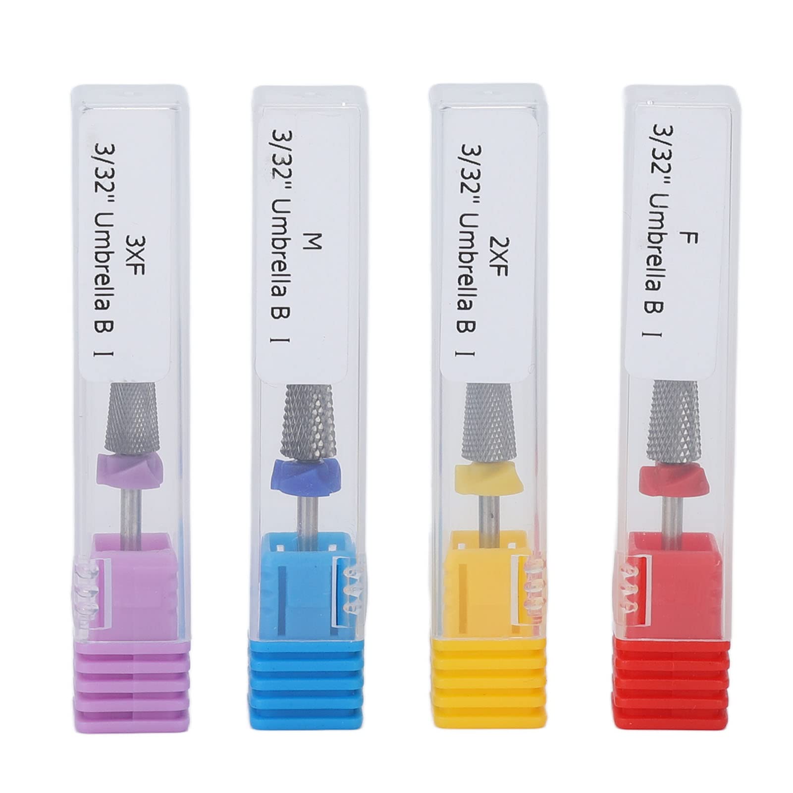 4PCS Professional Nail Drill Bits Set for Acrylic & Gel Polish Removal - Tungsten Carbide Nail File Bits for Cuticle Care & Nail Art - Perfect for Salon & Home Manicure/Pedicure