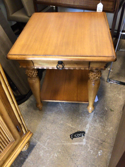 Solid Wood Nightstand with One Drawer - Modern Bedside Table for Bedroom, Living Room, or Office - Perfect for Storage and Decor