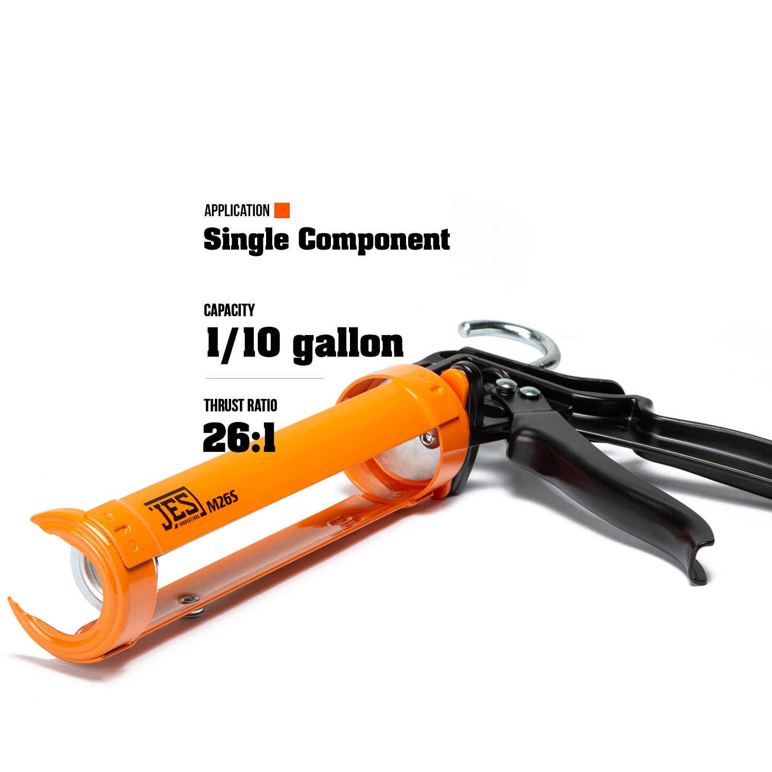 M26S 10 oz. 26:1 High Thrust Caulk and Adhesive Gun - Heavy Duty Sealant Applicator for Construction, Home Repair & DIY Projects