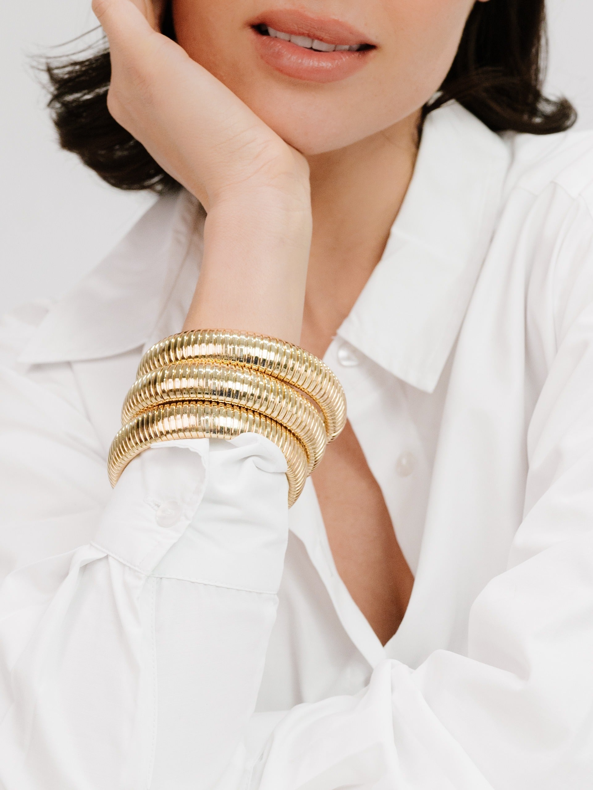 Flexible Snake Chain Stretch Bracelet Set for Women - Adjustable Stackable Boho Jewelry for Everyday Wear & Gift Giving