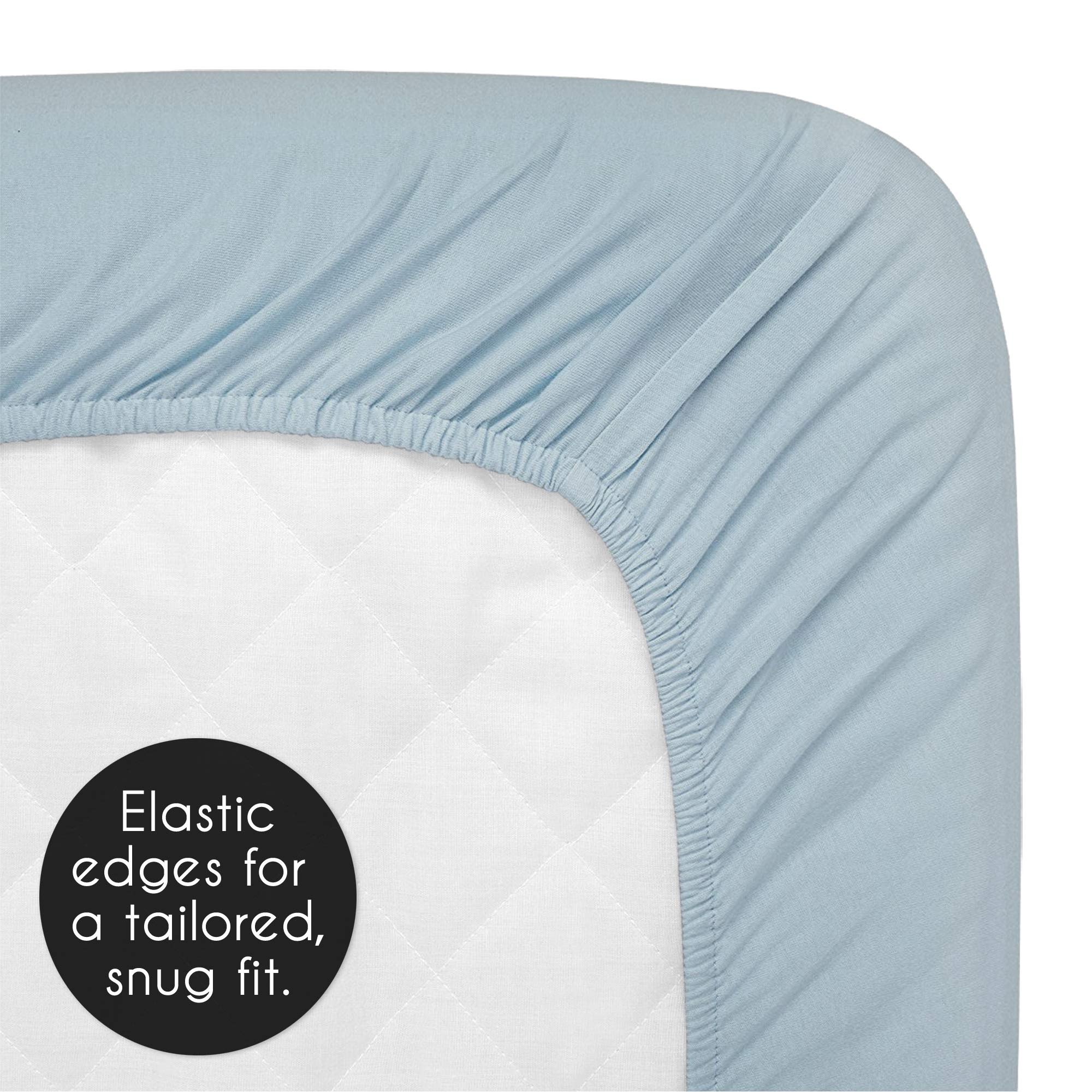 Sweet Jojo Designs Slate Blue Fitted Crib Sheet for Baby & Toddler - Construction Truck Transportation Theme | Soft Nursery Bedding for Boys' Room Decor & Safe Sleep