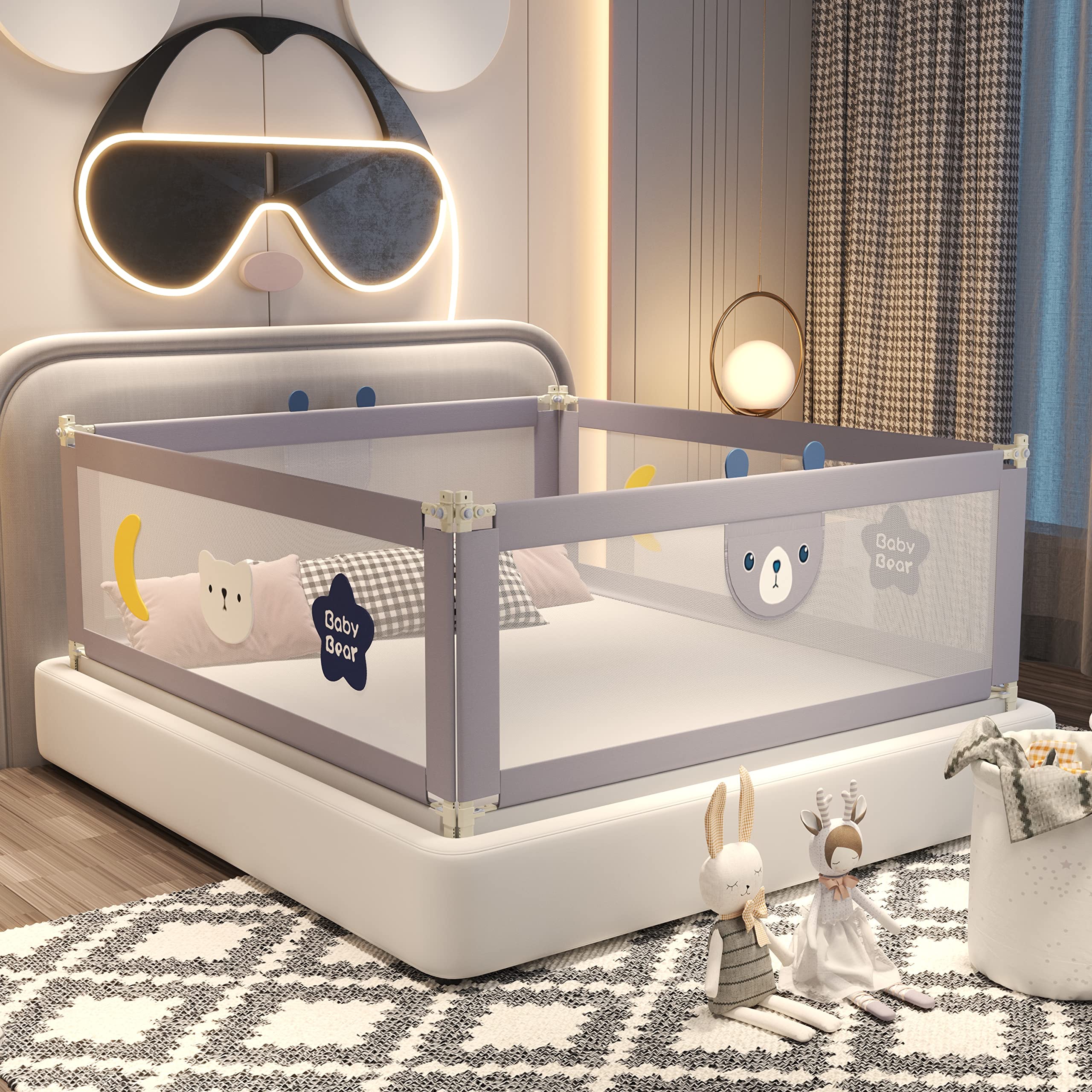 CuteBear Extra Long Bed Rails for Toddlers - 60