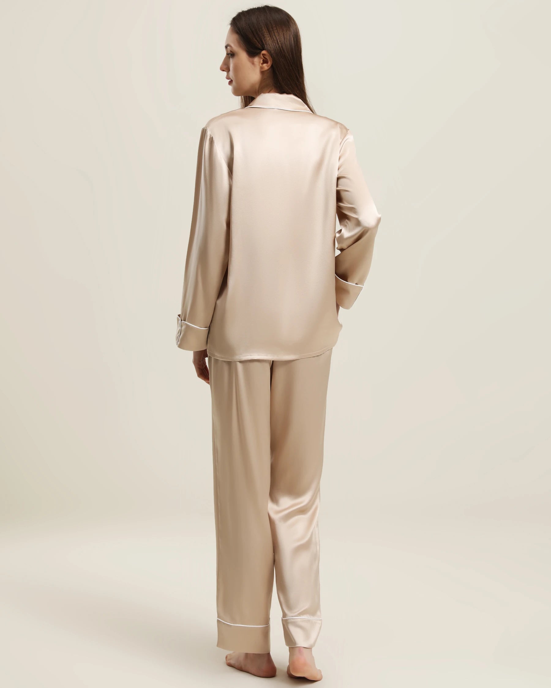 22 Momme Classic Silk Pajamas Set for Women - Luxurious 100% Mulberry Silk Sleepwear - Soft & Breathable Nightwear for Comfortable Sleep & Relaxation at Home