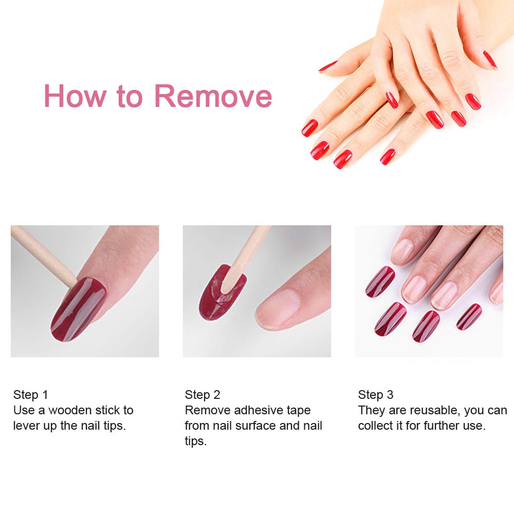 Acrylic False Nail Tips - 12 Sizes Full Cover Fake Nails for Natural Look | Perfect for Salon, Home Manicure & Special Occasions
