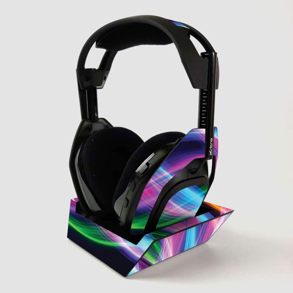 ASTRO Gaming A50 Wireless Headphone Skin with Base Station Cover - Light Waves Design | Protective Vinyl Decal Wrap | Easy to Apply | Made in USA | Perfect for Gaming Setups & Travel Protection