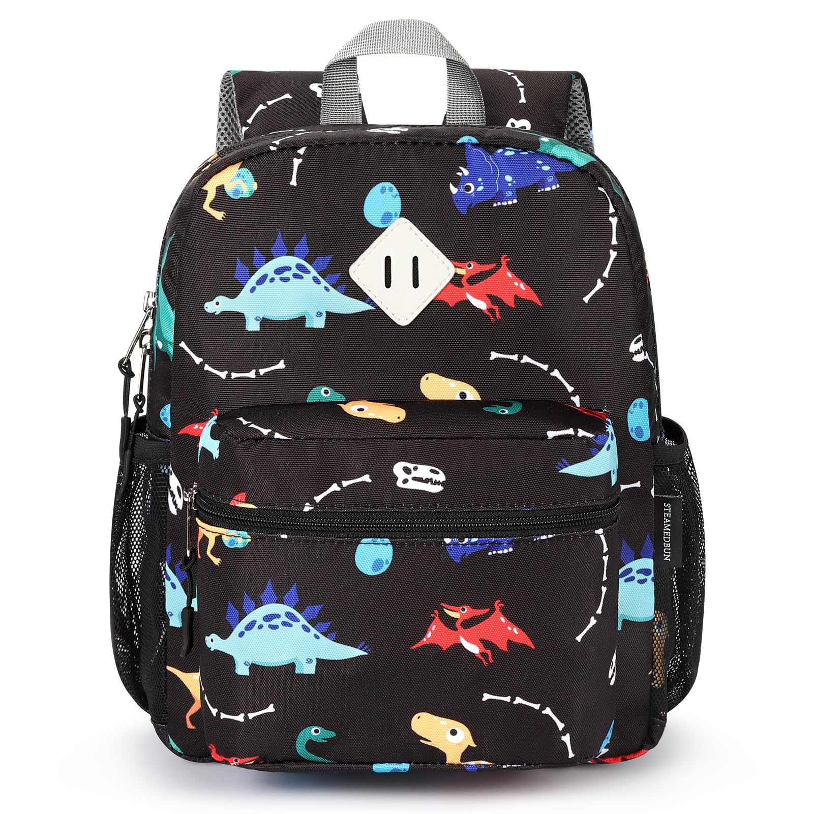 Dinosaur Toddler Backpack for Boys 2-4 Years - 12 Inch Preschool & Kindergarten Daycare Backpack - Cute Dino Design for School, Travel & Outdoor Adventures