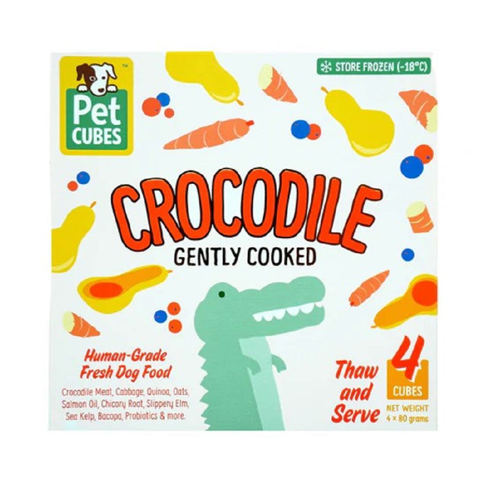 Premium Frozen Human-Grade Gently Cooked Crocodile Dog Food for Adult Dogs - High Protein Grain-Free Meal for Sensitive Stomachs & Allergies (Perfect for Raw Diet Rotation & Picky Eaters)