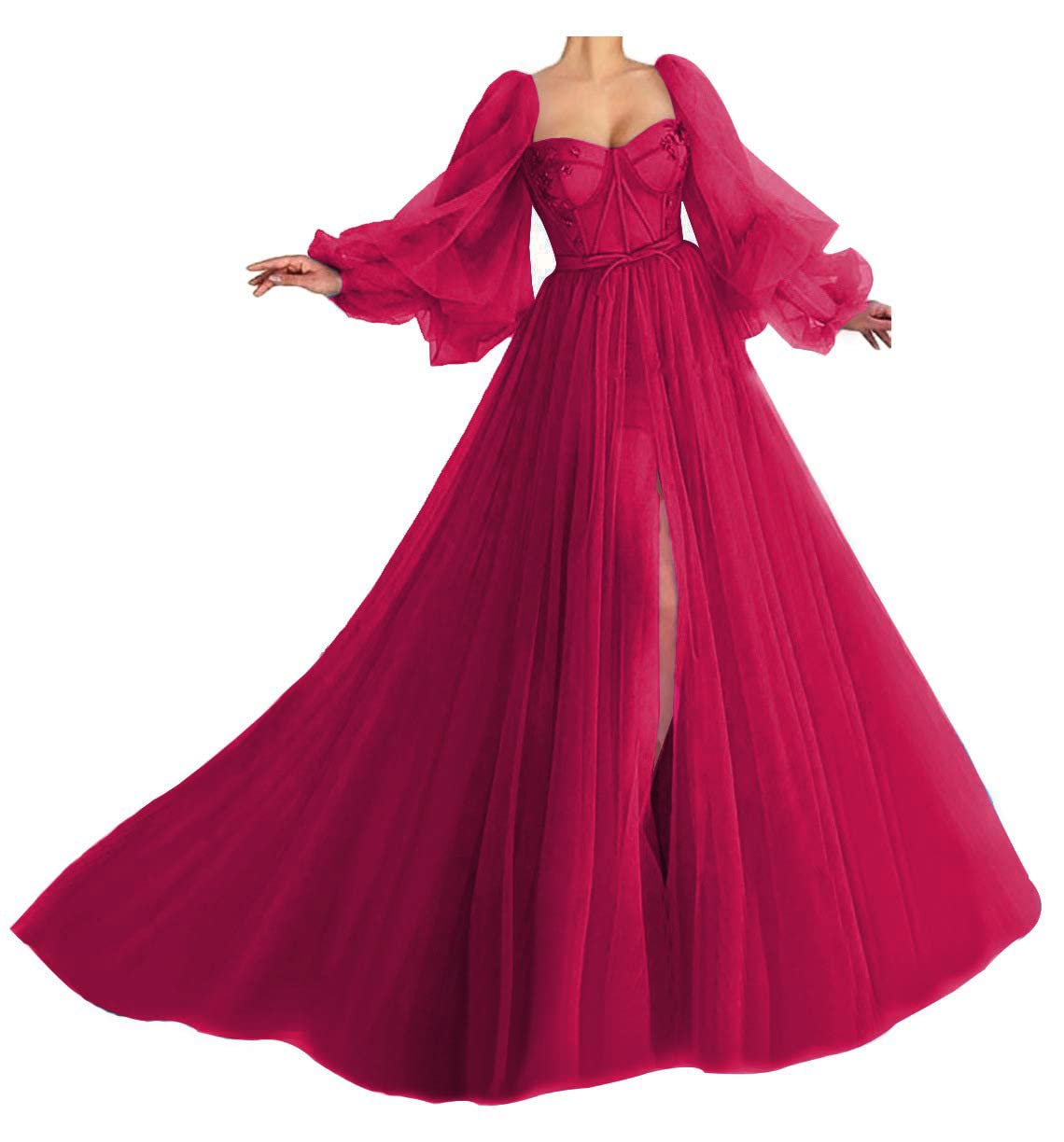Elegant Women's Prom Dress Formal Evening Gown - Sweetheart Neckline Tulle Ball Gown for Princess Style Party | Perfect for Homecoming, Wedding Guest, Quinceañera & Special Occasions