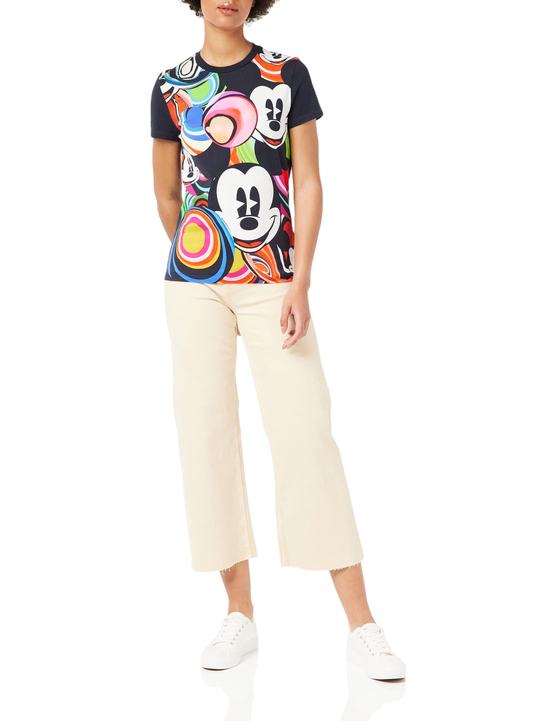 Desigual Women's Fashion T-Shirt - Soft Cotton Short Sleeve Casual Tee for Everyday Wear | Perfect for Outfits, Layering & Summer Styles