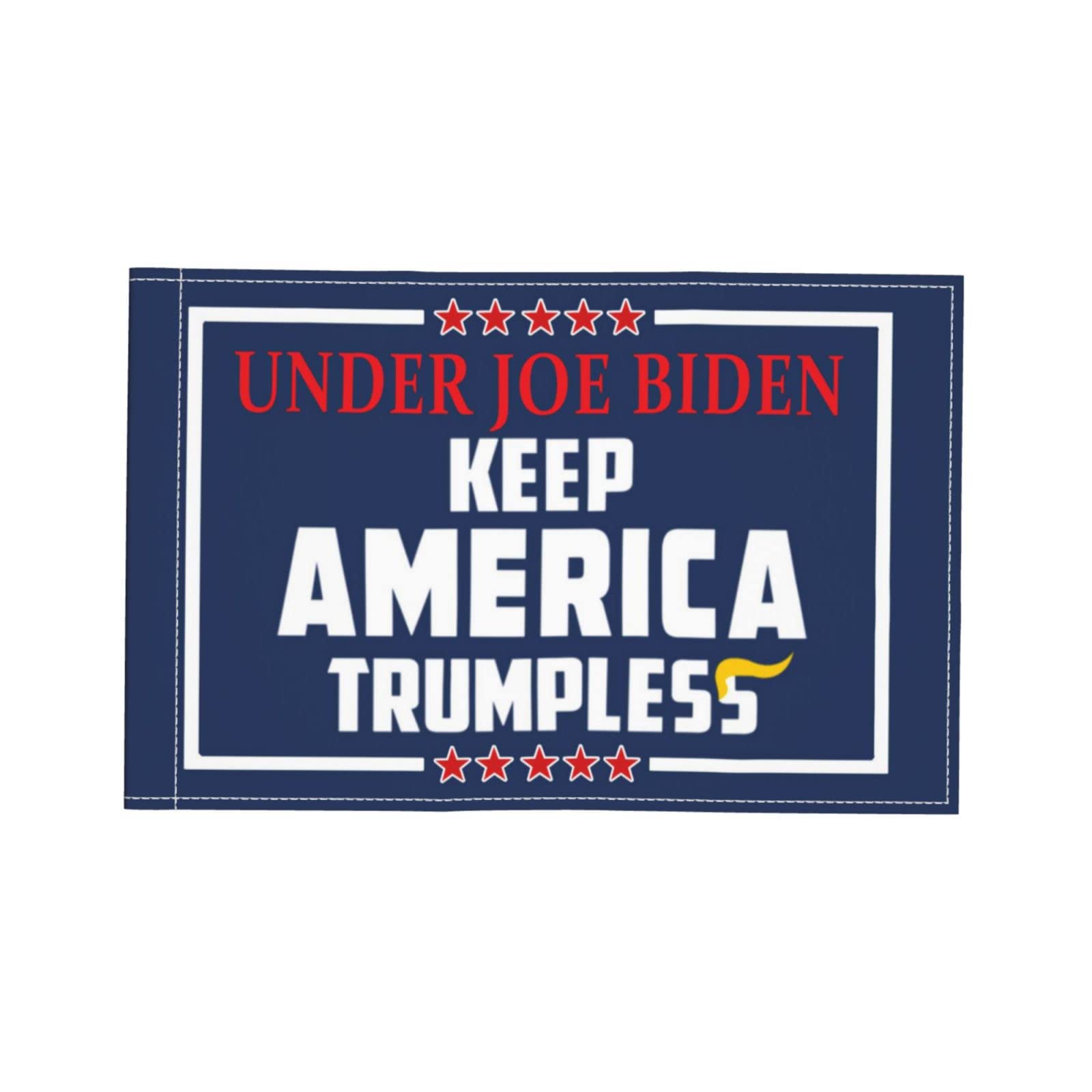 12x18 Anti Trump Car Flag - Double Sided Biden Political Protest Flag for Vehicles - Keep America Trumpless Windowless Car Banner - Perfect for Political Rallies & Conservative Demonstrations