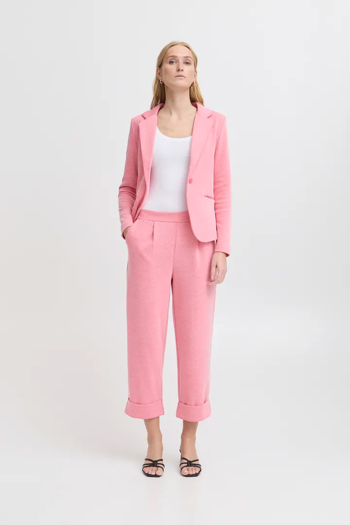 Stylish Penny Cropped Pants for Women - Bright Rose Color | High-Waisted Comfortable Summer Casual Pants | Perfect for Office, Travel & Weekend Outfits