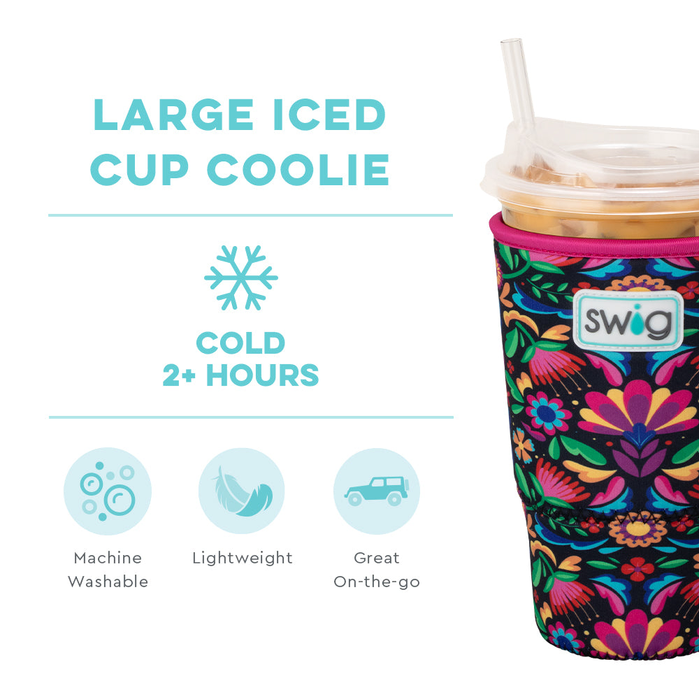 Caliente Large Iced Cup Coolie - Insulated Beverage Sleeve for 30oz Tumblers, Perfect for Iced Coffee, Smoothies & Cold Drinks - Great for Beach, Pool Parties & Outdoor Activities