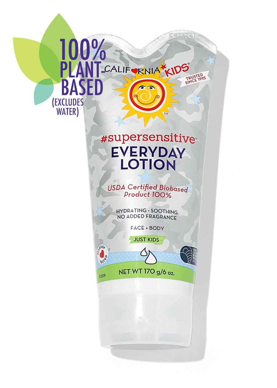 California Kids® #supersensitive™ Everyday Lotion - Hypoallergenic Moisturizer for Sensitive Skin | Gentle Baby & Kids Body Lotion | Perfect for Daily Use, Eczema & Dry Skin Relief