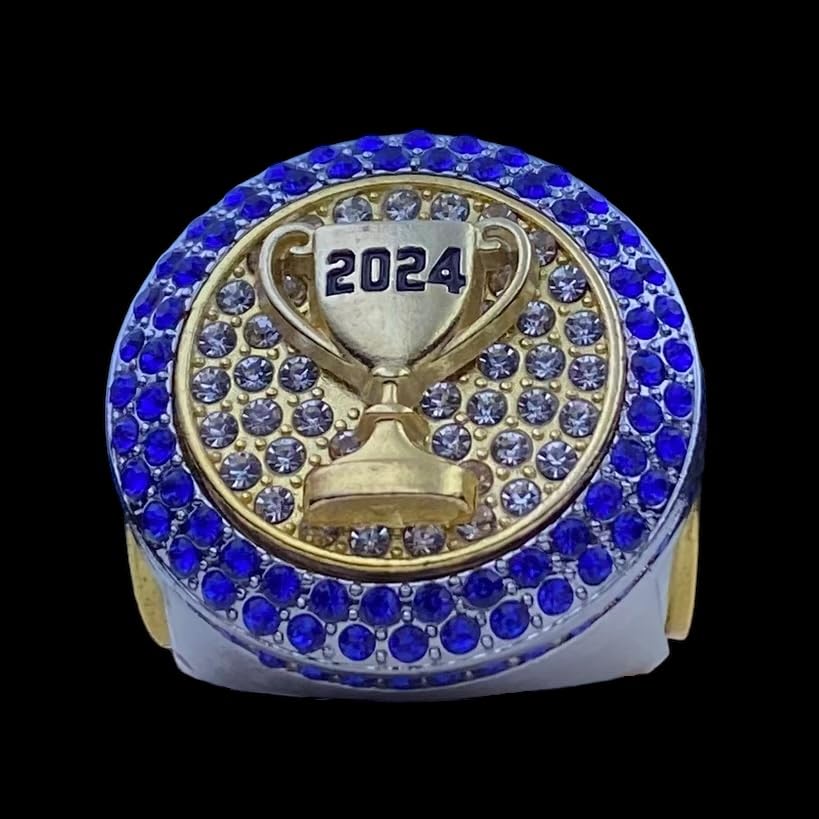1 or 10 Pack 2024 Championship Trophy Ring - Award Gift for Tournament, League Champion, MVP & GOAT Winners - Perfect for Sports Awards, Graduation Gifts & Championship Celebrations