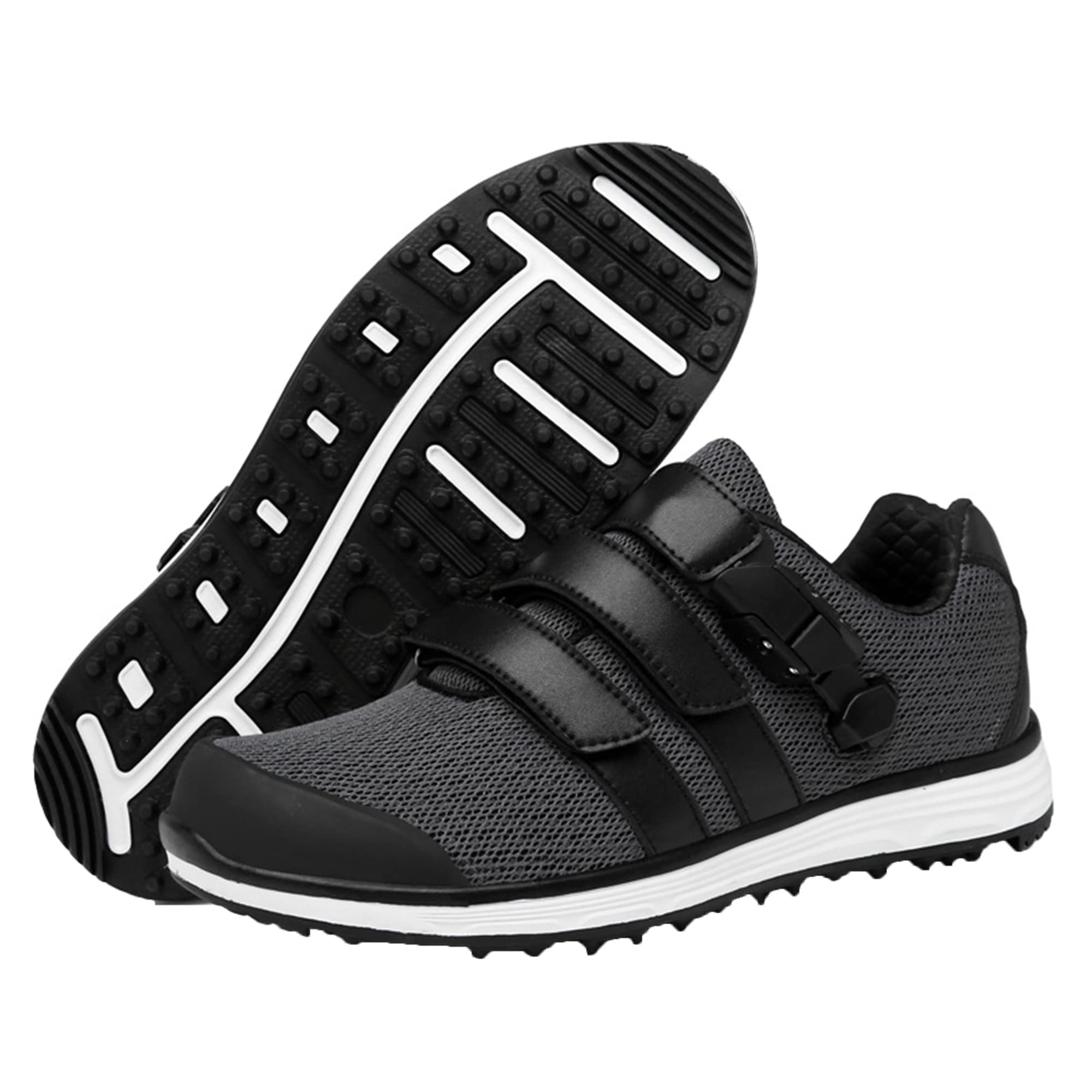 Men's Breathable Mesh Golf Shoes - Lightweight Sneakers with Magic Sticker for Comfortable Training | Size 9.5 | Perfect for Golf Course & Casual Wear