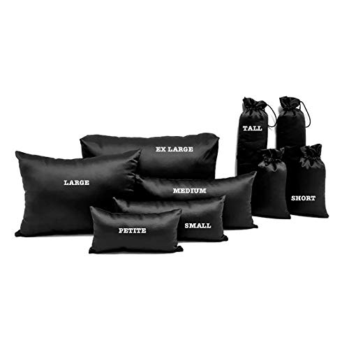 Fabrinique Handbag & Boot Shaper Pillows Set - 9PC Cushioned Insert Fillers for Small to XL Bags - Prevent Creases & Damage (Black, S-XL) - Perfect for Travel Storage & Luxury Bag Protection