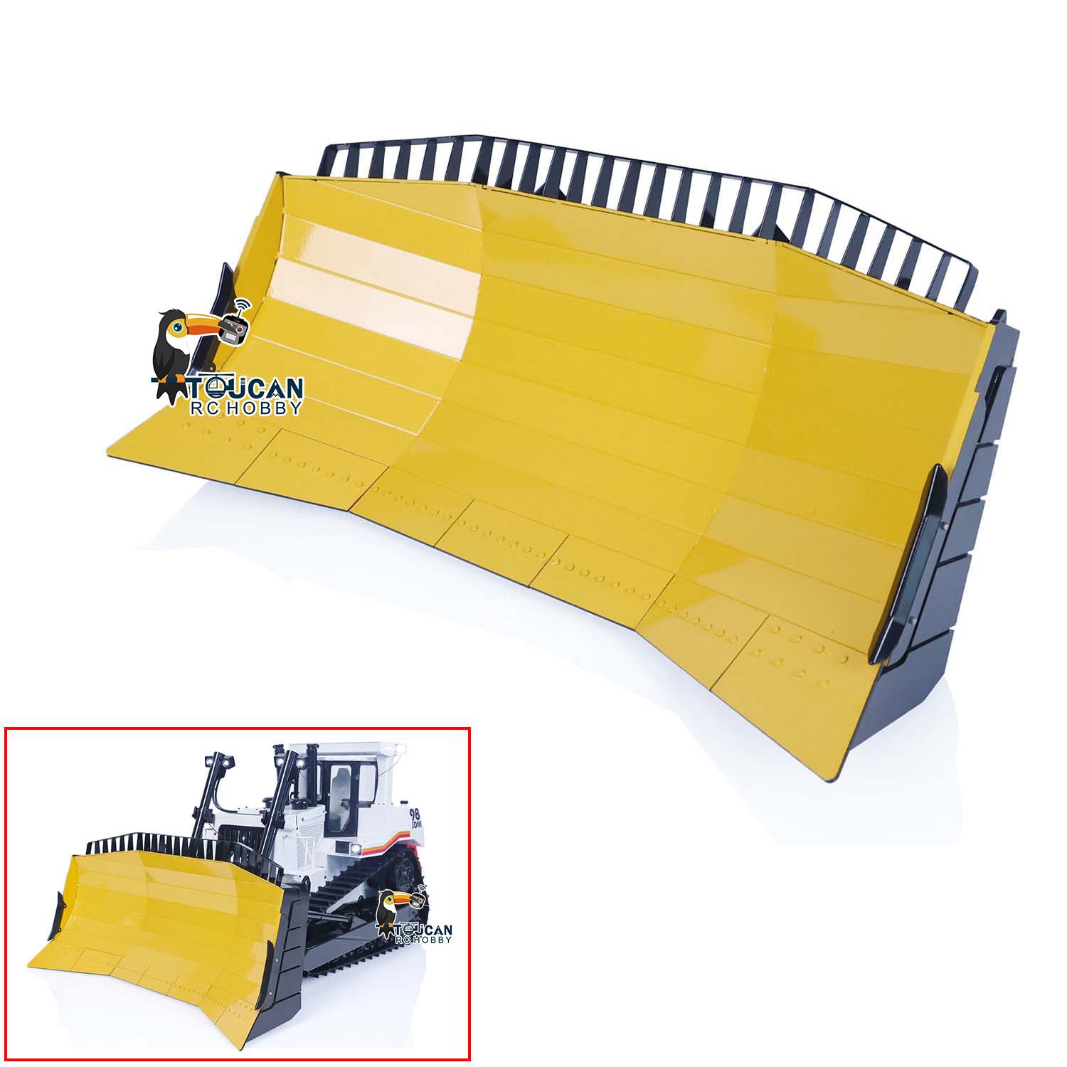 1/14 JDMODEL Metal Dozer Blades for JDM 98 RC Hydraulic Bulldozer - High-Quality Construction Machine Parts & Accessories - Perfect for RC Construction Model Enthusiasts and Collectors