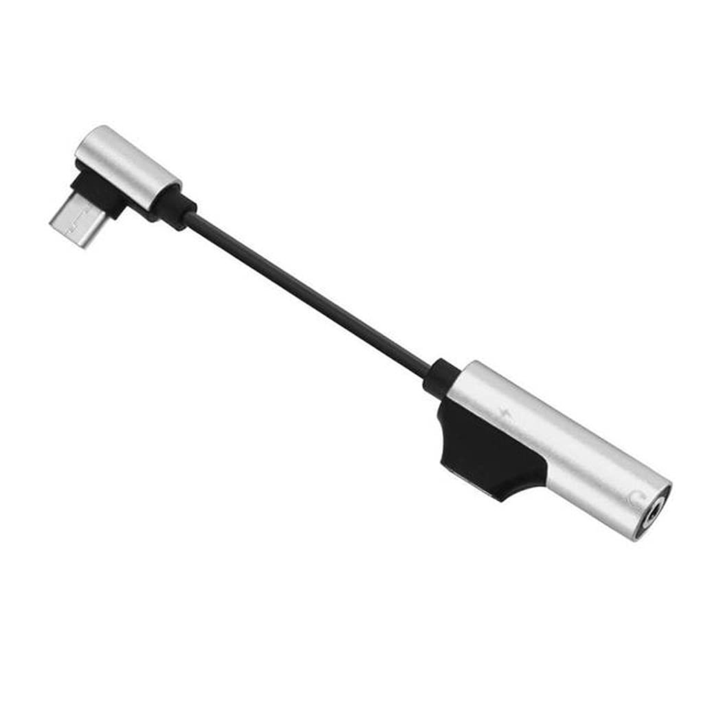 USB Type C to 3.5mm Audio Adapter with Charging Support - 3-in-1 Headphone Splitter Cable for Music, Calls & Simultaneous Charging (Silver) | Perfect for Travel, Gaming & Mobile Devices
