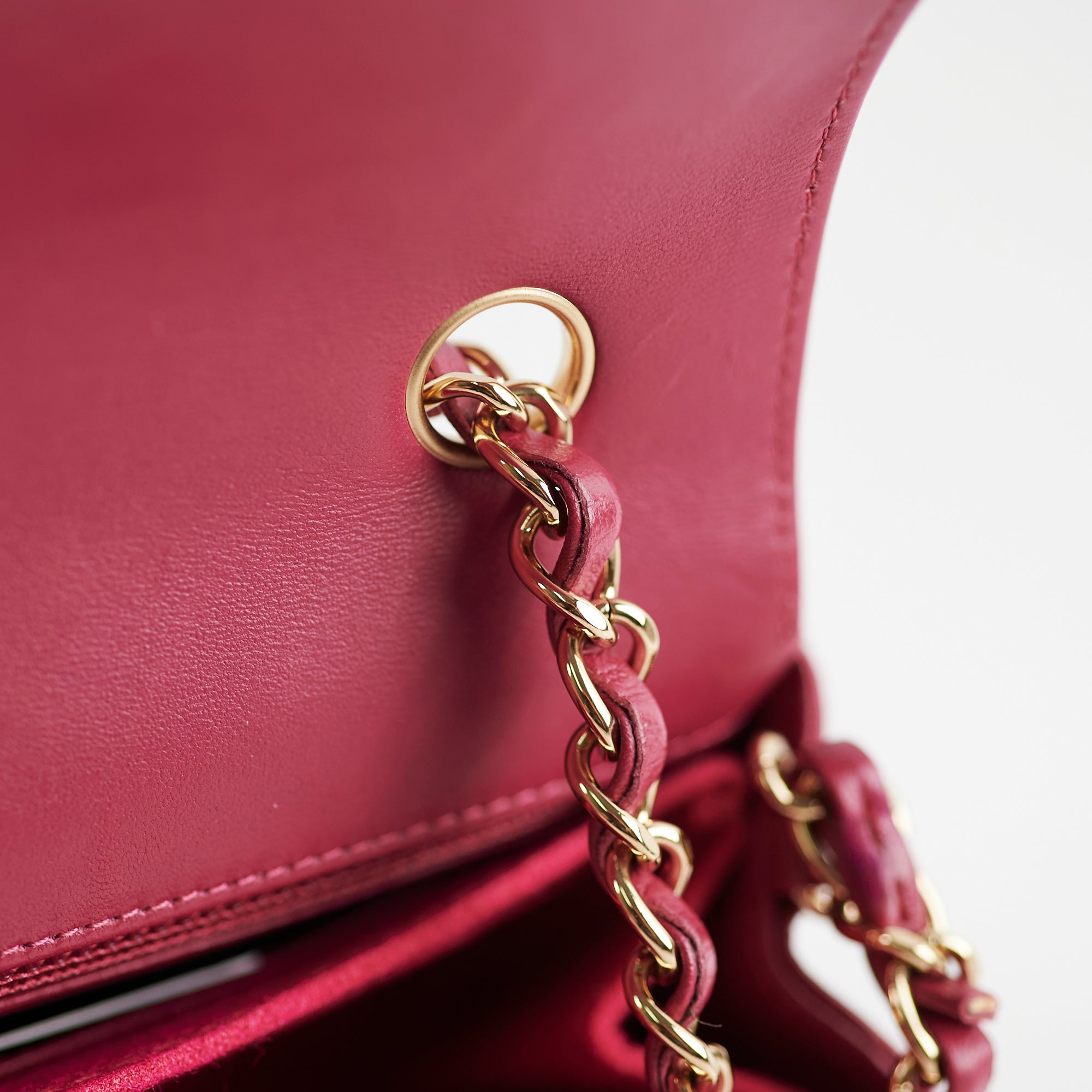 Chanel Mini Rectangular Bag in Dark Pink Chevron Lambskin Leather - Luxury Crossbody Purse for Women, Perfect for Date Night & Special Occasions