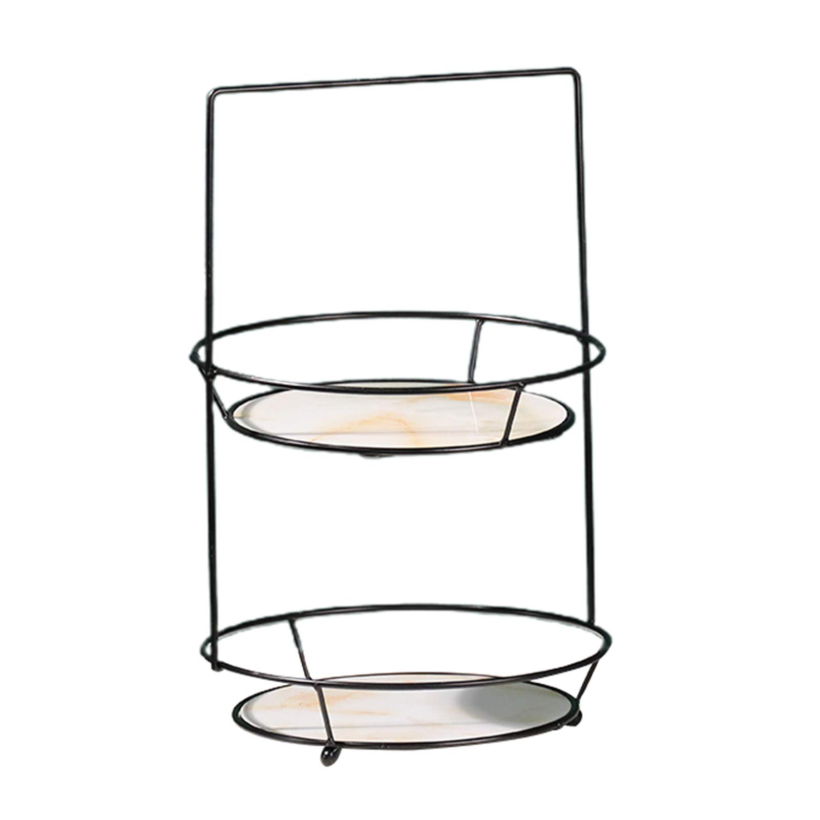 Double Layer Iron Makeup Organizer & Jewelry Display Stand for Vanity Table - Perfect for Cosmetics, Rings, Earrings Storage and Display