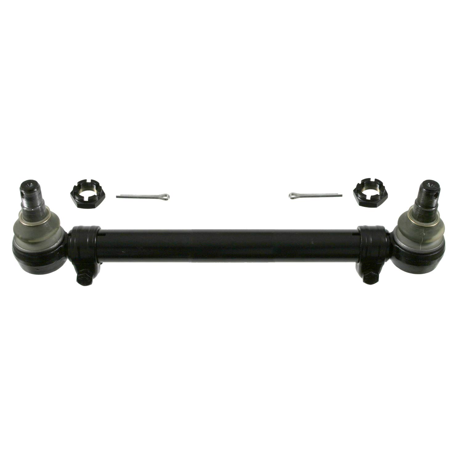 Febi Bilstein 21730 Drag Link with Castle Nuts & Cotter Pins | 2nd Idler Arm to Steered Rear Axle Replacement | 1-Pack | Perfect for Truck & SUV Suspension Repairs