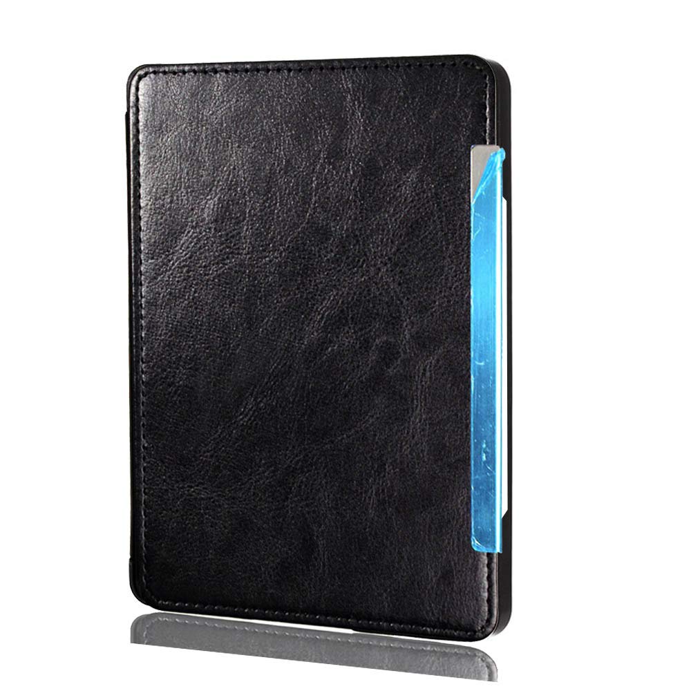 Premium Synthetic Leather Folio Cover for Kindle Basic 4 & Kindle 5 (Model D01100) - Slim Protective Case with Auto Wake/Sleep - Perfect for Reading, Travel & Daily Use (Black)