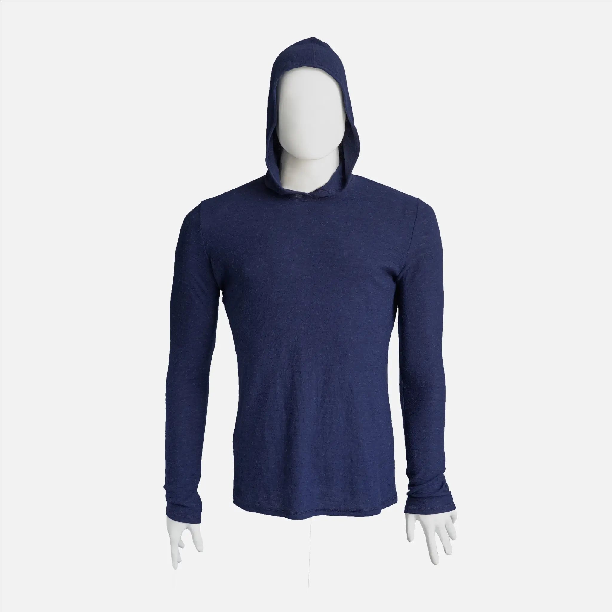 Ultralight Men's Alpaca Wool Sun Hoodie UPF 50+ - 160 GSM Breathable & Moisture-Wicking for Hiking, Camping & Outdoor Adventures