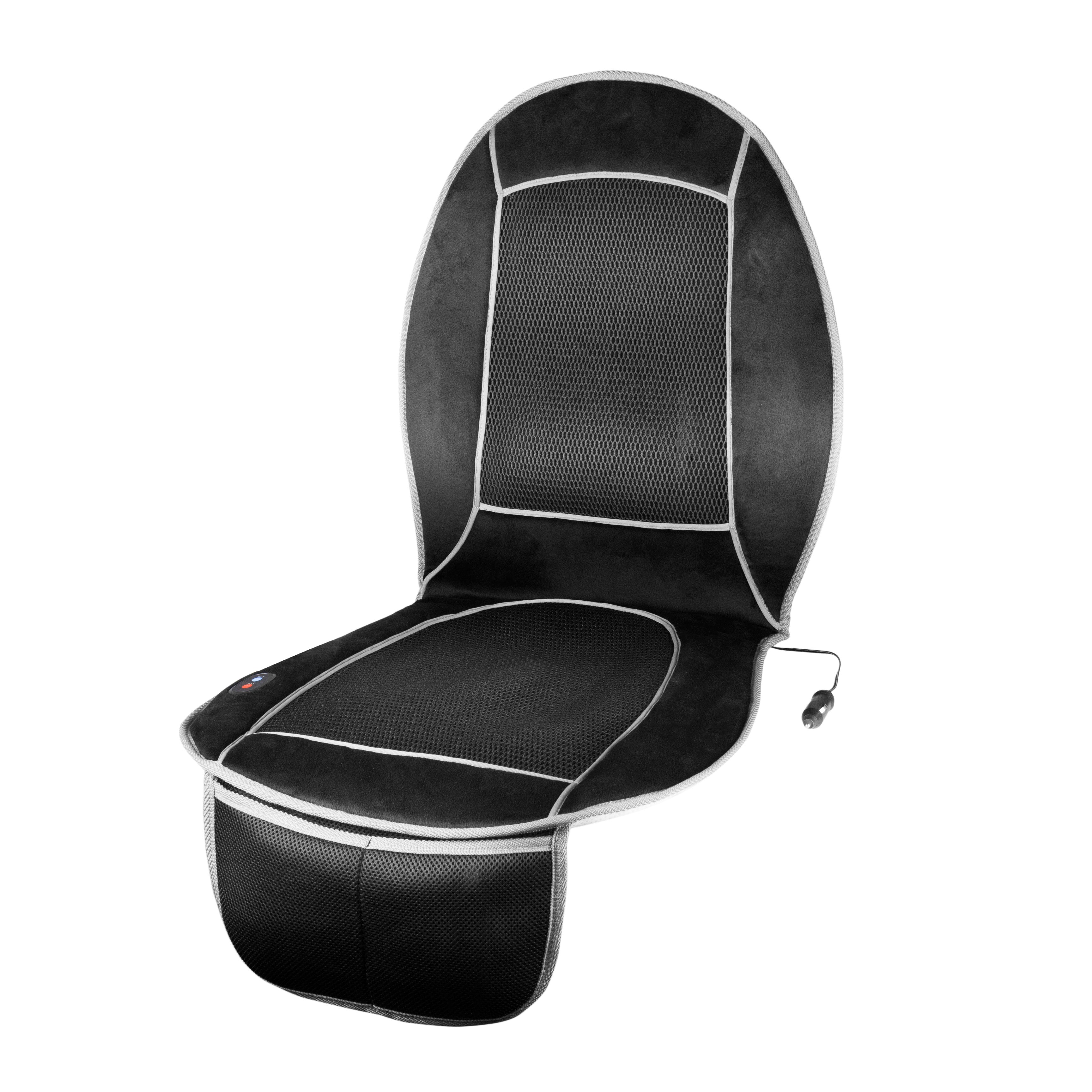 12V Heated & Cooled Car Seat Cushion - All Season Comfort for Drivers & Passengers - Perfect for Long Road Trips, Commuting & Winter Driving