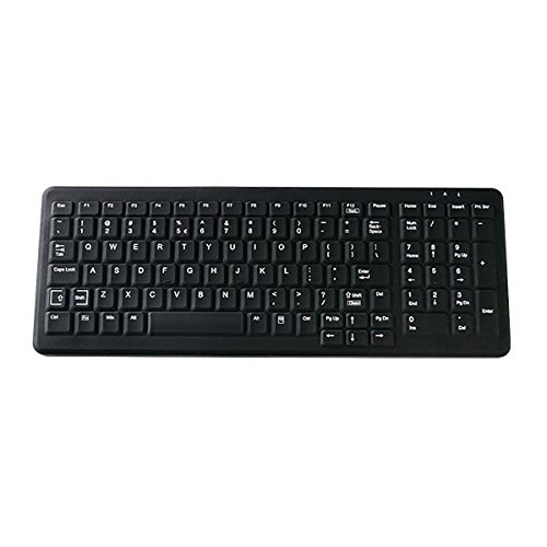 Tg3 Electronics 103-Key Low-Profile Washable USB Keyboard - Black KBA-CK103S-BNUN-US | Spill-Resistant Mechanical Keyboard for Office, Gaming & Home Use