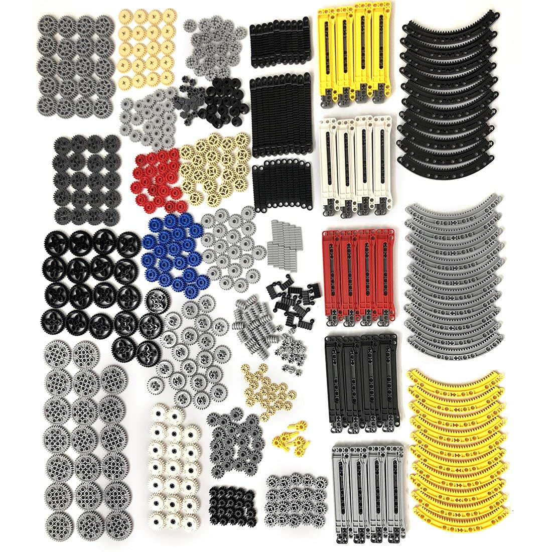 PHYNEDI Basic Rack and Pinion Parts - 545pcs STEM Building Bricks Compatible with Lego Technic | DIY Educational Construction Toy Set for Kids | Random Colors | Perfect for Robotics Projects & Engineering Learning