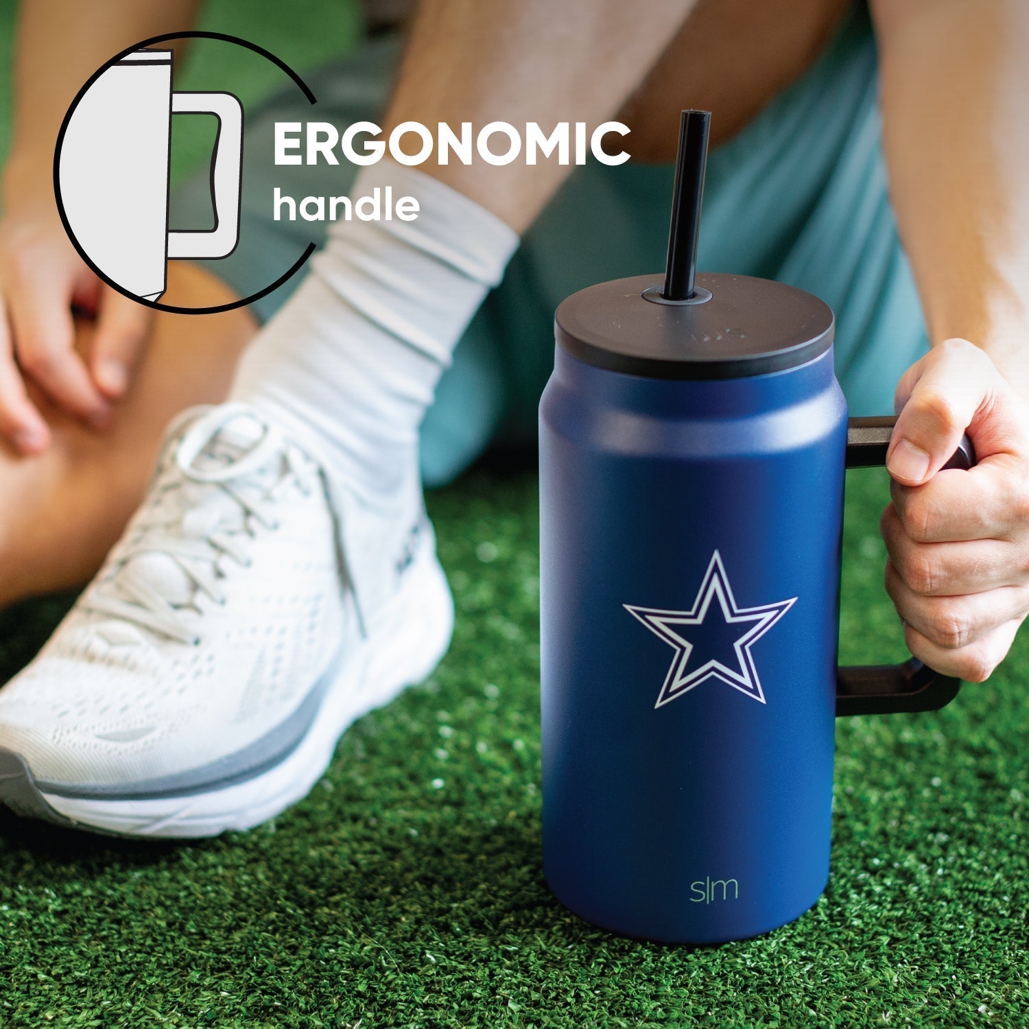 NFL Trek Tumbler 20oz Insulated Stainless Steel Water Bottle with Lid - Leak Proof Travel Mug for Coffee & Cold Drinks - Perfect for Football Games, Camping & Outdoor Activities
