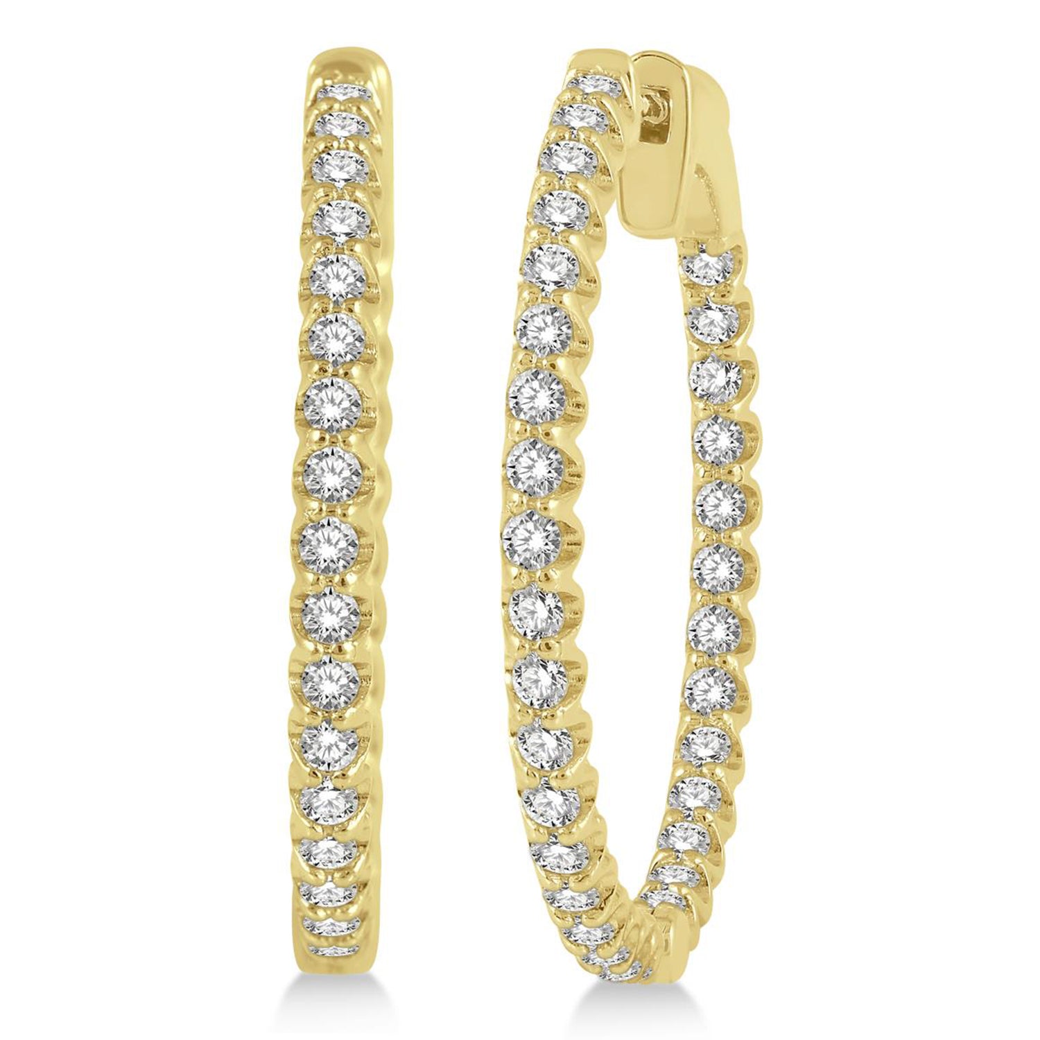 1.00 Carat Diamond Stud Earrings for Women - Inside Out Design - Perfect for Everyday Wear, Parties & Special Occasions