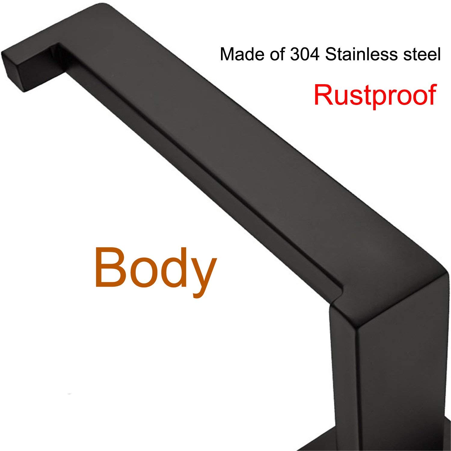 Classic Matte Black Wall Mounted Stainless Steel Toilet Paper Holder - Rustproof SUS 304 Bathroom Tissue Roll Dispenser for Modern Home & Office Restrooms